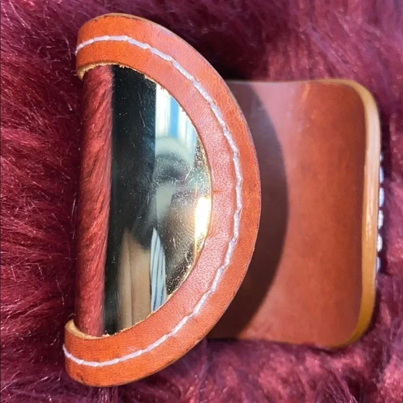 Michael Kors gold leather trimmed  cuff bracelet - Picture 7 of 12